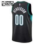 Maillot NBA Portland Trail Blazers Scoot Henderson Nike 2025-26 City Edition Noir Swingman - Enfant